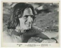 9h949 TWO-LANE BLACKTOP 8x10 still 1971 best close up of shirtless smiling James Taylor!
