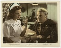 9h114 WAR AGAINST MRS HADLEY color 8x10 still 1942 sexy Jean Rogers wants Van Johnson to be closer!