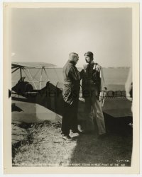 9h970 WEST POINT OF THE AIR 8x10.25 still 1934 Wallace Beery & Robert Young standing by airplane!