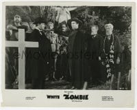 9h975 WHITE ZOMBIE 8x10.25 still R1970 Bela Lugosi & undead surround guy in graveyard!