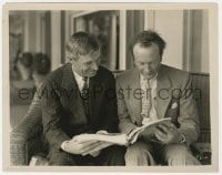 9h908 TEXAS STEER candid 8x10.25 still 1927 Will Rogers & director Richard Wallace reviewing script!
