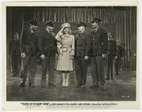 9h993 YOU'RE IN THE ARMY NOW 8x9.75 still 1941 pretty Jane Wyman in uniform saluting on stage!