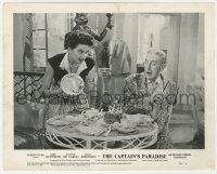 9h238 CAPTAIN'S PARADISE English FOH LC 1953 Yvonne De Carlo scares Alec Guinness w/birthday cake!