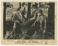 9h565 KIND HEARTS & CORONETS English FOH LC 1949 Dennis Price goes hunting with Alec Guinness!