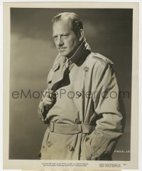 9h703 MY OWN TRUE LOVE 8.25x10 still 1949 great close up of smoking Melvyn Douglas in trench coat!