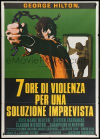 9j263 7 HOURS OF VIOLENCE Italian 1p 1973 Michele Massimo Tarantini, art by Giuliano Nistri!