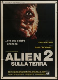 9j267 ALIEN 2 Italian 1p 1980 Italian sci-fi ripoff unrelated to first Alien, wacky monster image!