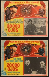 9j609 20,000 EYES 5 Mexican LCs 1961 Gene Nelson, Merry Anders, intrigue & suspense, cool border art!
