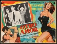 9j627 AFFAIR IN TRINIDAD Mexican LC 1952 sexy Rita Hayworth, Glenn Ford, great border art!