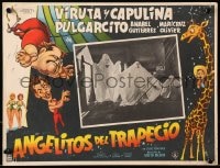 9j630 ANGELITOS DEL TRAPECIO Mexican LC 1959 wacky image of guys wearing sheets as ghost costumes!