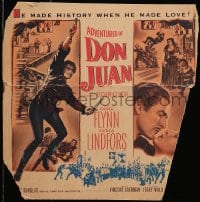 9j011 ADVENTURES OF DON JUAN WC 1949 Errol Flynn made history when he made love to Viveca Lindfors!
