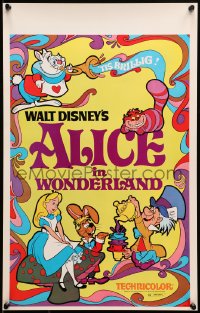 9j015 ALICE IN WONDERLAND WC R1974 Walt Disney, Lewis Carroll classic, cool psychedelic art!
