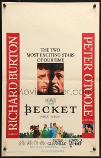 9j034 BECKET WC 1964 Richard Burton in the title role, Peter O'Toole, John Gielgud