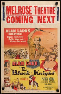 9j043 BLACK KNIGHT WC 1954 Alan Ladd's biggest adventure, sexy Patricia Medina, better than ever!