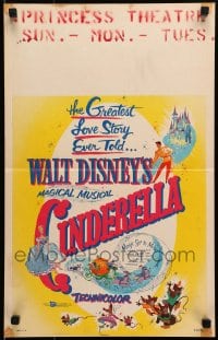 9j061 CINDERELLA WC R1957 Disney's classic musical cartoon, the greatest love story ever told!