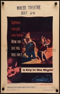 9j072 CRY IN THE NIGHT WC 1956 Natalie Wood is even more exciting than in Rebel Without a Cause!