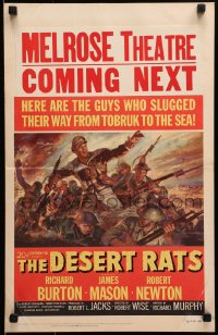 9j076 DESERT RATS WC 1953 Richard Burton leads Australian & New Zealand soldiers against Nazis!