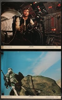 9k963 STAR WARS 2 color 11x14 stills 1977 Luke, Leia, C-3PO, Han, R2, Darth Vader, NSS 77/21-0!