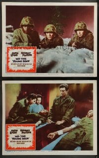 9k834 ALL THE YOUNG MEN 2 LCs 1960 Alan Ladd & Sidney Poitier deal with race relations in Korean War