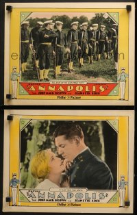 9k838 ANNAPOLIS 2 LCs 1928 portraits of Navy man Johnny Mack Brown & Jeanette Loff!