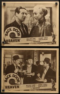 9k842 BACK DOOR TO HEAVEN 2 LCs R1940s great images of Wallace Ford, Stuart Erwin, Aline McMahon!