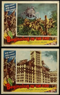 9k844 BEGINNING OF THE END 2 LCs 1957 scientist Peter Graves & pretty Peggie Castle!