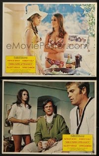 9k847 BOB & CAROL & TED & ALICE 2 LCs 1969 images of Natalie Wood, sexy Dyan Cannon, Robert Culp!