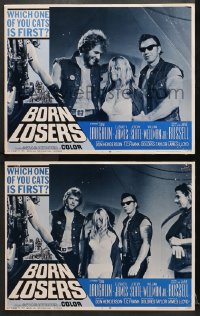 9k849 BORN LOSERS 2 LCs 1967 Tom Laughlin directs and stars as Billy Jack, motorcycle action!