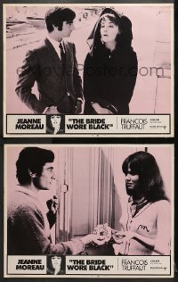 9k850 BRIDE WORE BLACK 2 LCs 1968 Francois Truffaut's La Mariee Etait en Noir, Jeanne Moreau!
