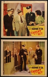 9k854 CAUGHT IN THE ACT 2 LCs 1941 Jean Yarbrough crime comedy, Henry Armetta, Meredith!