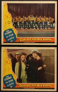 9k855 CHIP OFF THE OLD BLOCK 2 LCs 1944 great images of Donald O'Connor, Peggy Ryan, Ann Blyth!