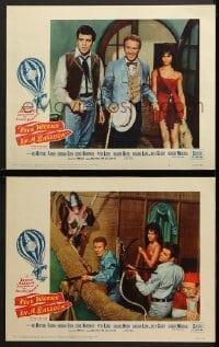 9k871 FIVE WEEKS IN A BALLOON 2 LCs 1962 Jules Verne, Red Buttons, Barbara Eden, Barbara Luna