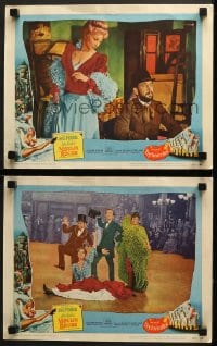 9k924 MOULIN ROUGE 2 LCs 1953 images of Jose Ferrer as Toulouse-Lautrec, directed by John Huston!