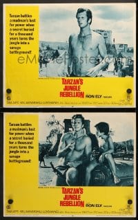 9k971 TARZAN'S JUNGLE REBELLION 2 LCs 1967 Ron Ely in loincloth battles a madman's lust for power!