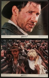 9k228 INDIANA JONES & THE TEMPLE OF DOOM 8 color 11x14 stills 1984 Harrison Ford, Kate Capshaw!