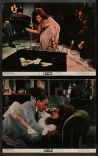 9k637 LADY IN CEMENT 5 color 11x14 stills 1968 Sinatra with a .45 & Raquel Welch with a 37-22-35!