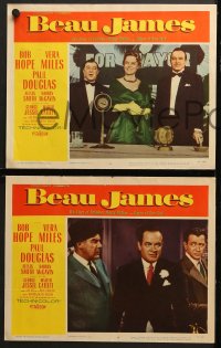 9k069 BEAU JAMES 8 LCs 1957 great images of Bob Hope as New York City Mayor Jimmy Walker!