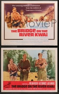 9k091 BRIDGE ON THE RIVER KWAI 8 LCs R1963 William Holden, Alec Guinness, David Lean classic!