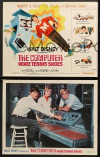 9k025 COMPUTER WORE TENNIS SHOES 9 LCs 1969 Walt Disney, young Kurt Russell, Cesar Romero
