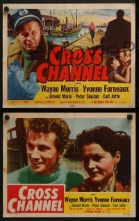 9k113 CROSS CHANNEL 8 LCs 1955 film noir, sailor Wayne Morris, Yvonne Furneaux!