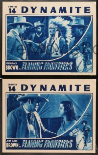 9k621 FLAMING FRONTIERS 5 chapter 14 LCs 1938 Johnny Mack Brown & Eleanor Hansen, Dynamite!