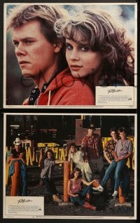 9k172 FOOTLOOSE 8 LCs 1984 Lori Singer, Dianne Wiest, Kevin Bacon shows hicks how to dance!