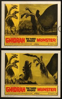 9k697 GHIDRAH THE THREE HEADED MONSTER 4 LCs 1965 Toho, he battles Godzilla, Mothra, and Rodan!