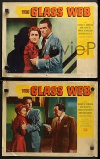 9k575 GLASS WEB 6 2D LCs 1953 Edward G. Robinson, John Forsythe, sexy bad girl Kathleen Hughes!