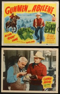 9k190 GUNMEN OF ABILENE 8 LCs 1950 cowboy Rocky Lane & his stallion Black Jack in western action!