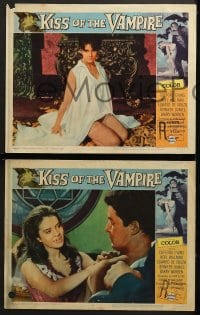 9k777 KISS OF THE VAMPIRE 3 LCs 1963 Hammer horror, Clifford Evans, sexy vampire Isobel Black!