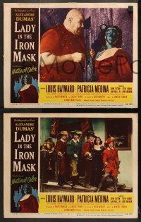 9k778 LADY IN THE IRON MASK 3 LCs 1952 Hayward, Patricia Medina, Tor Johnson, Three Musketeers!