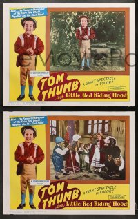 9k262 LITTLE RED RIDING HOOD & THE MONSTERS 8 LCs R1966 Tom thumb and Little Red Riding Hood