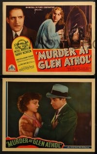 9k298 MURDER AT GLEN ATHOL 8 LCs 1936 great images of pretty Irene Ware, John Miljan, Irene Ware!