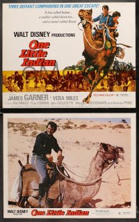 9k325 ONE LITTLE INDIAN 8 LCs 1973 Disney, James Garner, Vera Miles, wacky camels!